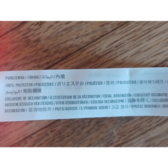 Hollister Bikini Top Fluorescent Orange Women's Small Lace Overlay Halter Tie - Picture 8 of 9